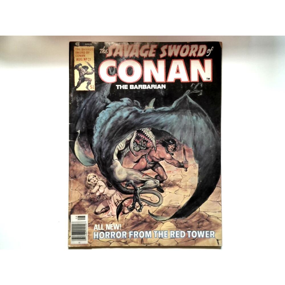 The Savage Sword of Conan #21 Marvel 1976 Horror from the Red Tower